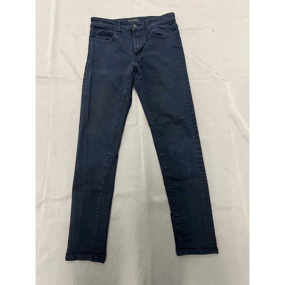 Uniqlo Jeans Womens Size 3 Blue Cotton Straight Leg Mid Rise 5 Pockets